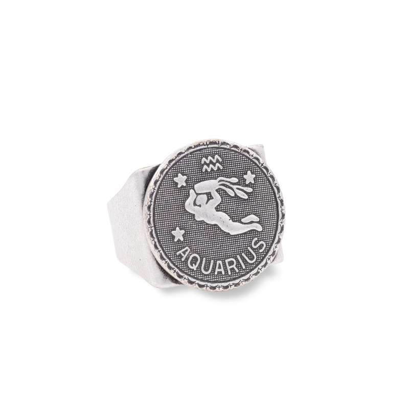 Aquarius Silver Ring