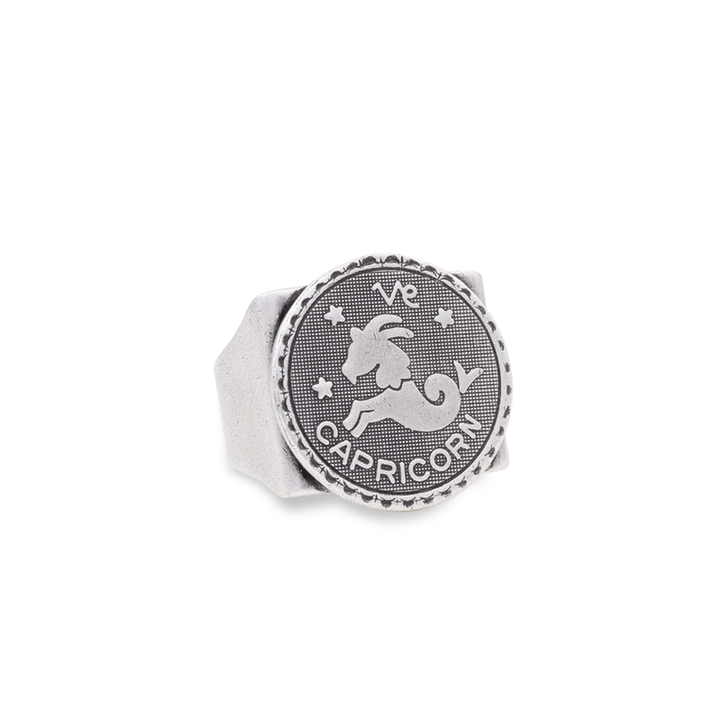 Capricorn Silver Ring