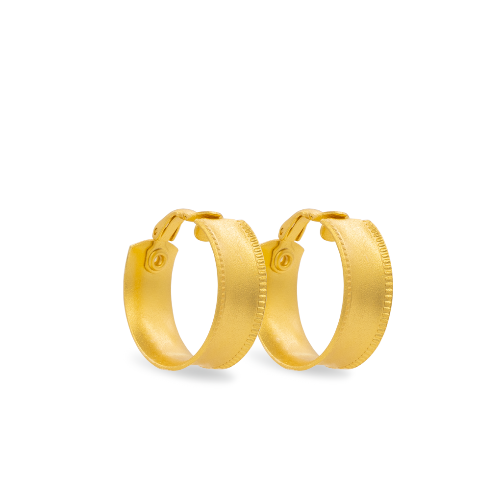 Clip Hoop Earrings with 18k Gold By Aris - Main Image