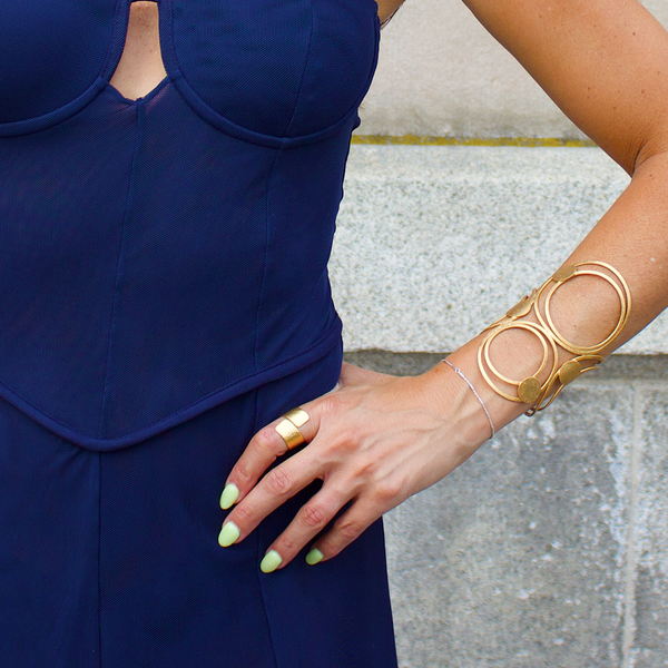 Gold wrapped band ring