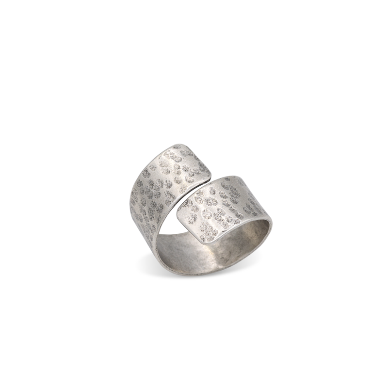 Silver band ring