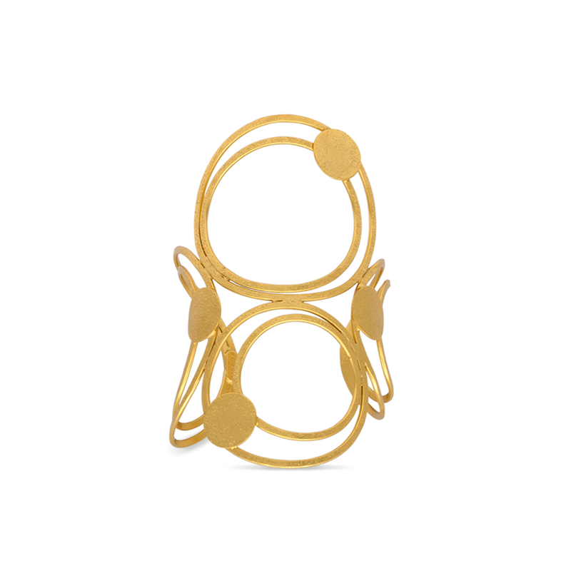 Gold bold geometric cuff bracelet