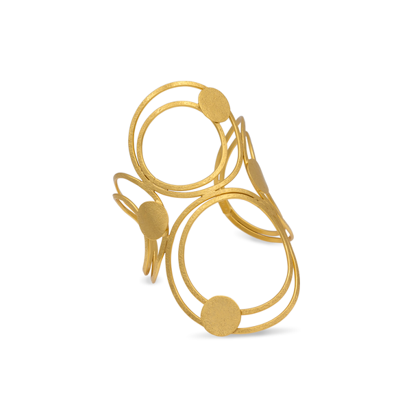 Gold bold geometric cuff bracelet