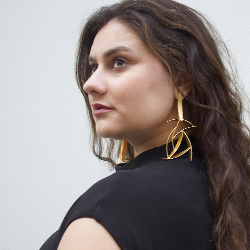 Gold Statement Earrings