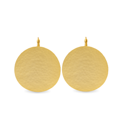 Gold disc earrings large