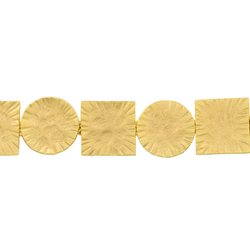 Gold hammered geometric linked bracelet