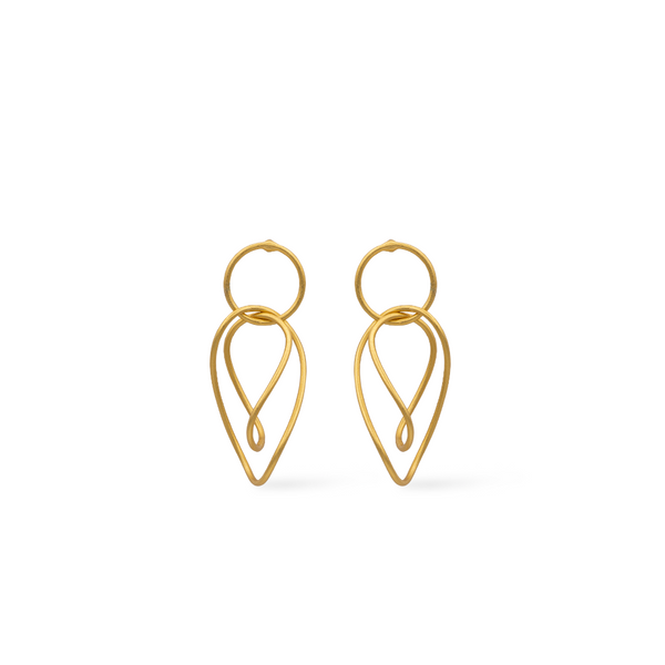 dancers chain gold earrings