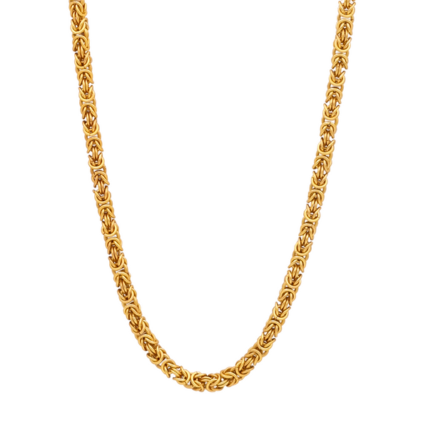Mix braided gold chain necklace