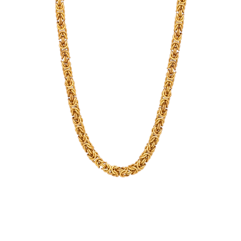 Mix braided gold chain necklace