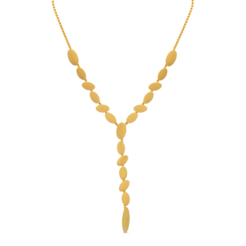Gold Y shape necklace