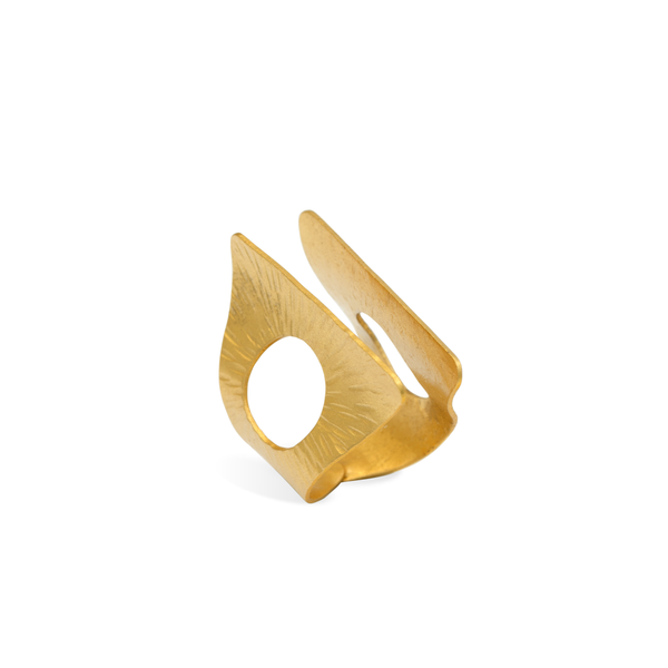 Gold open statement ring