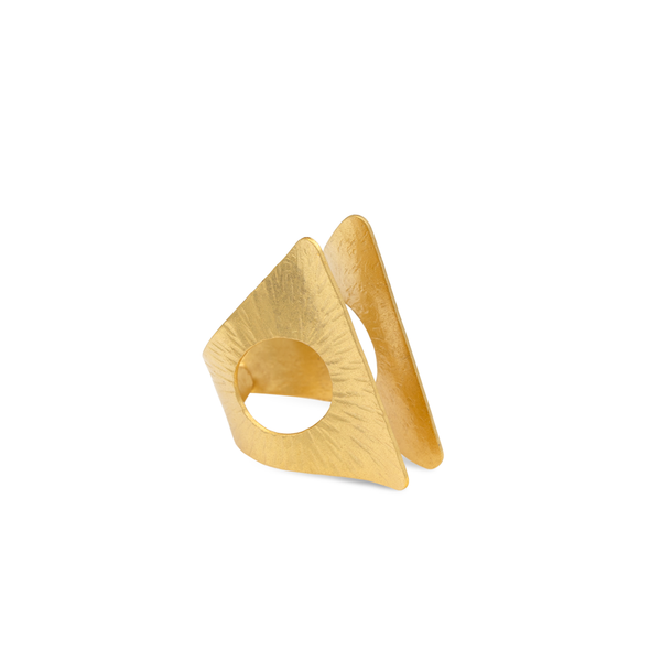Gold open statement ring