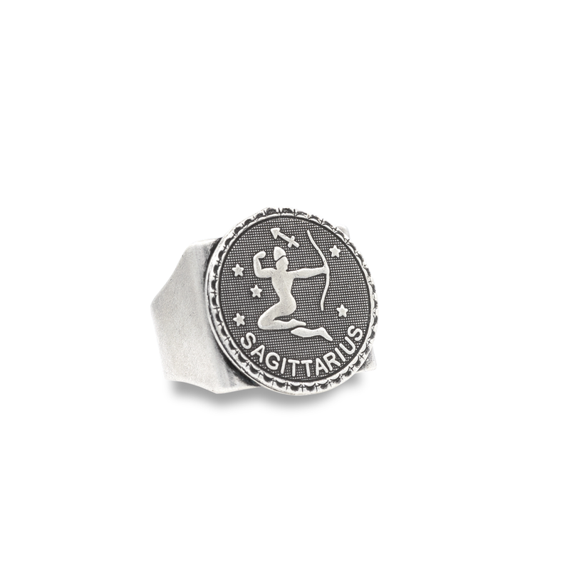 Sagittarius Silver Ring