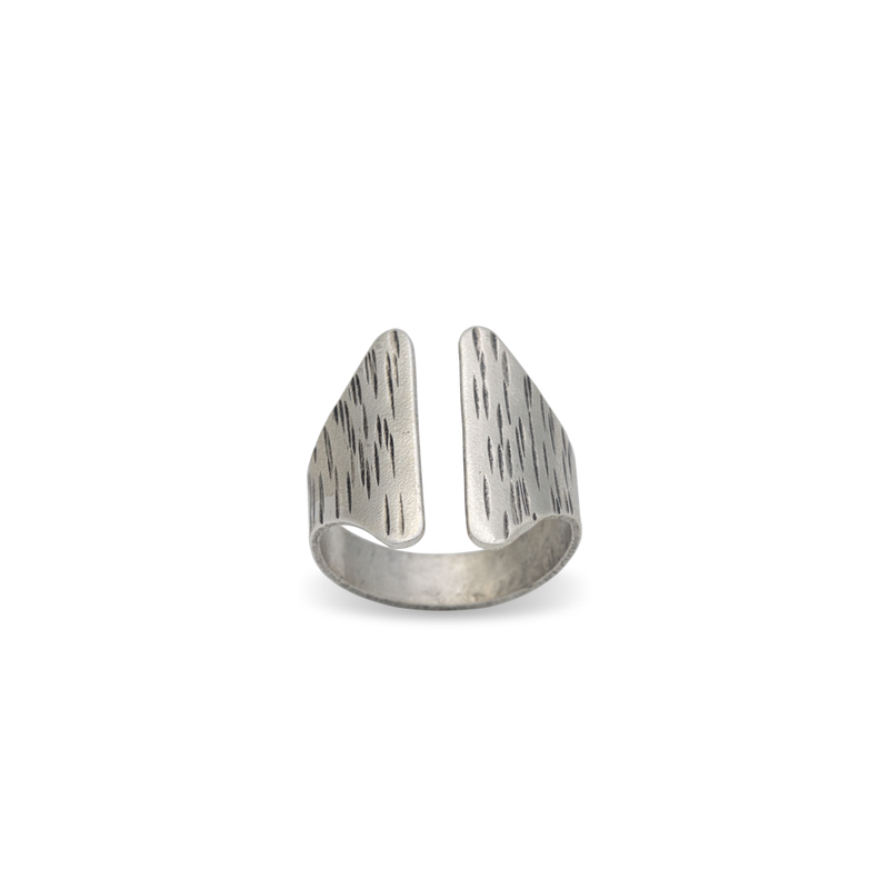 Silver pinky finger ring