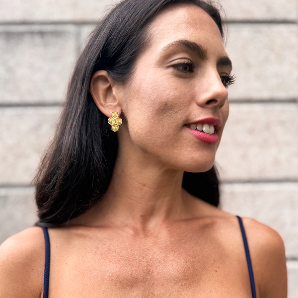 Starry gold earrings