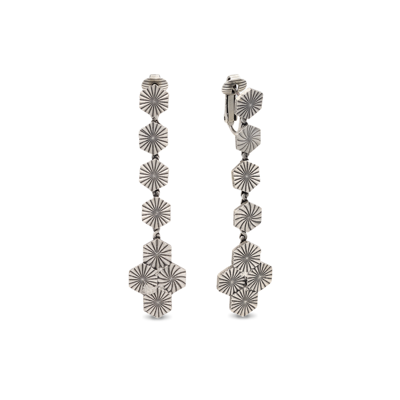 Star long dangle earrings