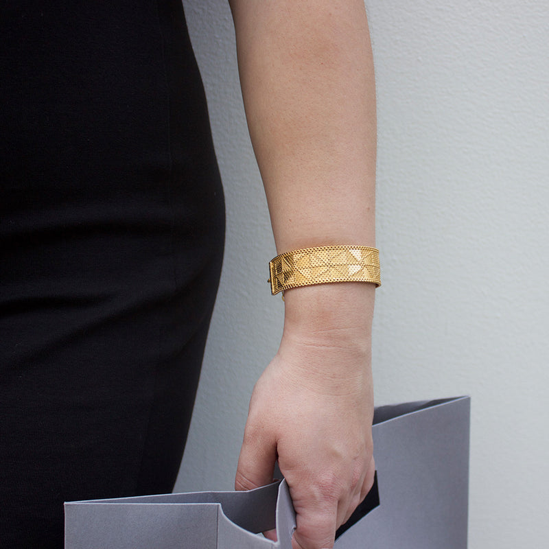 Vintage woven gold bracelet