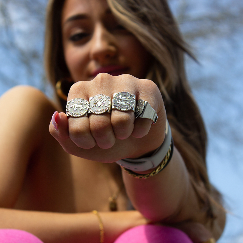 Zodiac sign ring