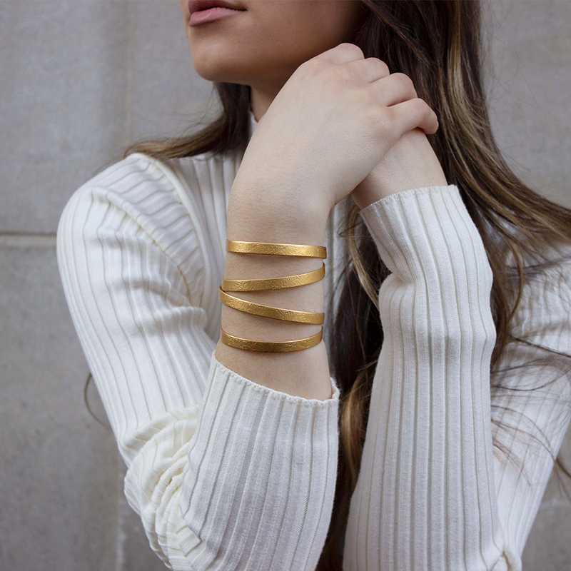 Gold multiple  band cuff