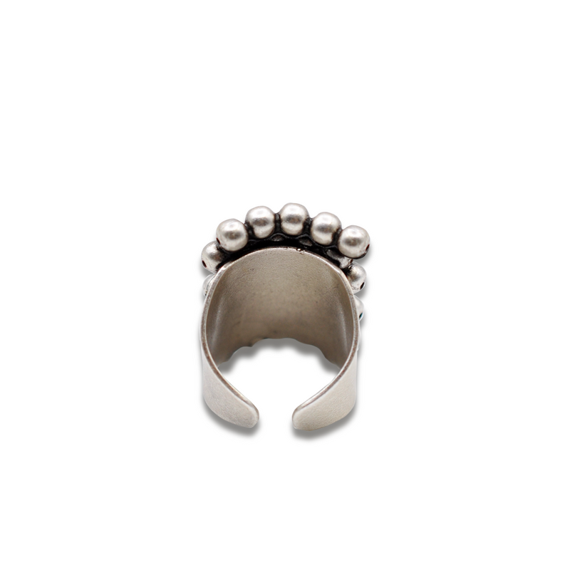 large silver statement ring
