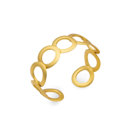 Open circle gold cuff bracelet