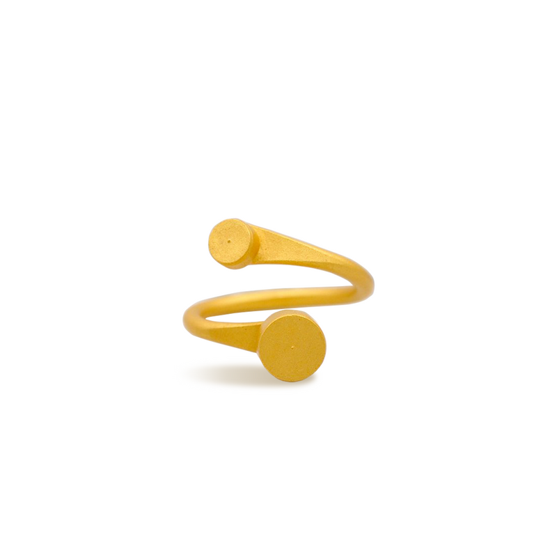 Delia gold open stackable ring