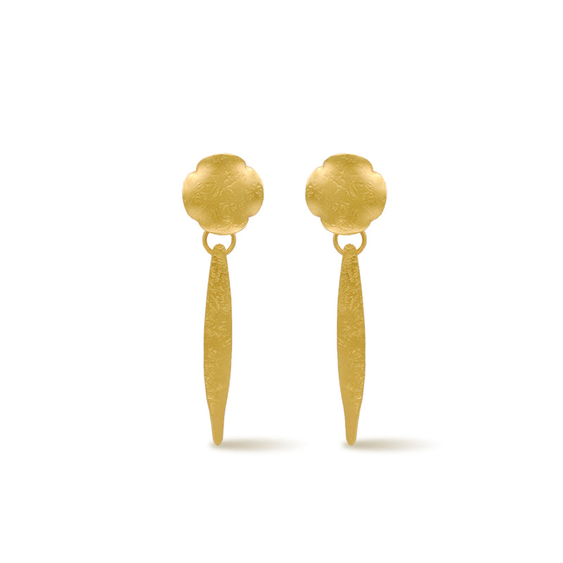 sun gold dangle earrings