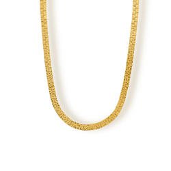 Gold flat chain necklace