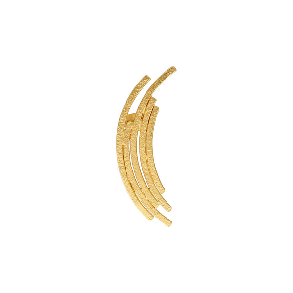 Gold rainbow cuff earrings