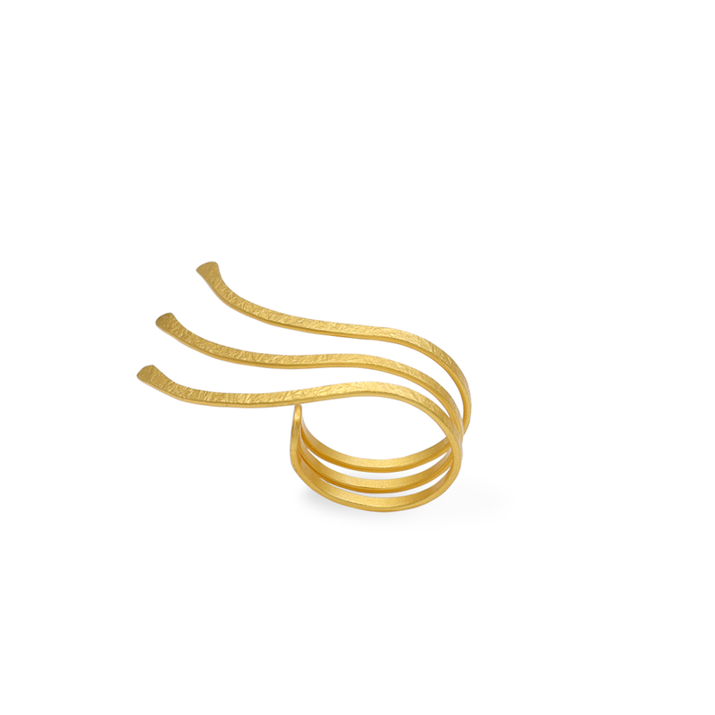gold statement peacock ring