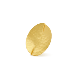 Hammered gold leaf statement ring