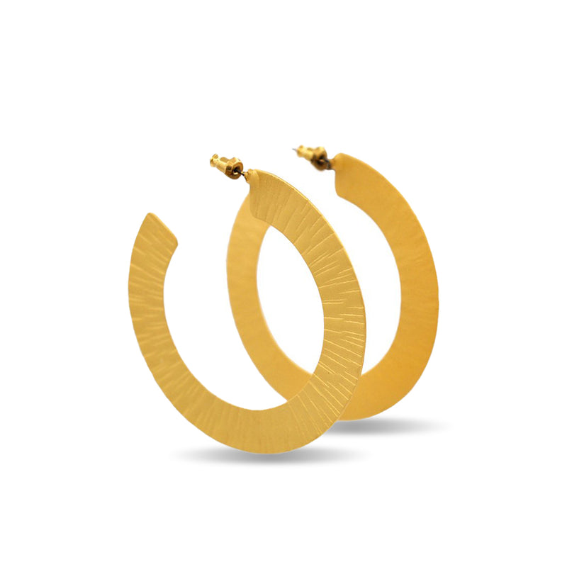 hammered gold large hoop earrings