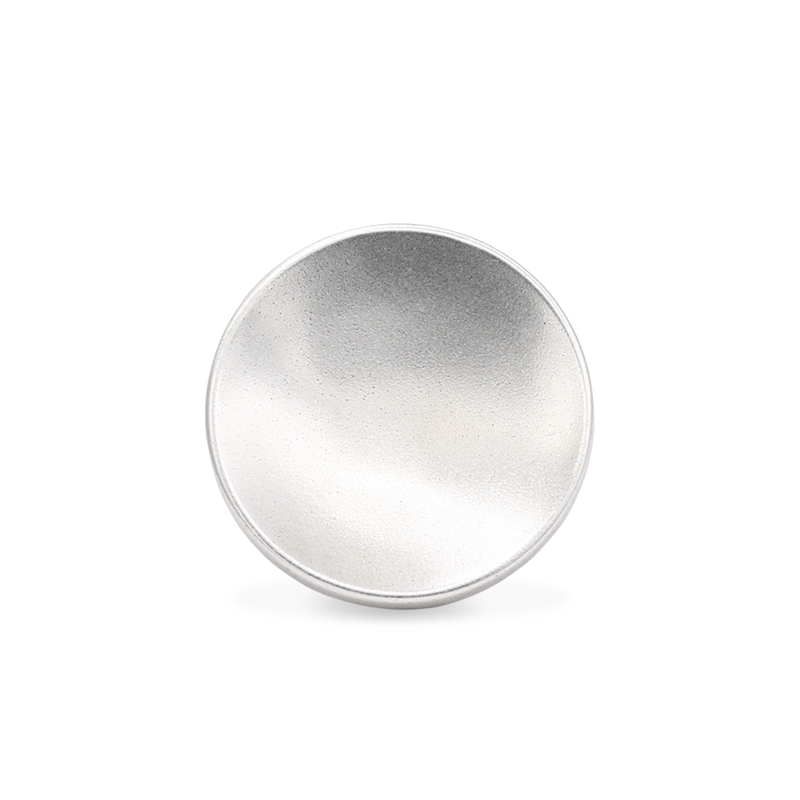 large silver disc ring