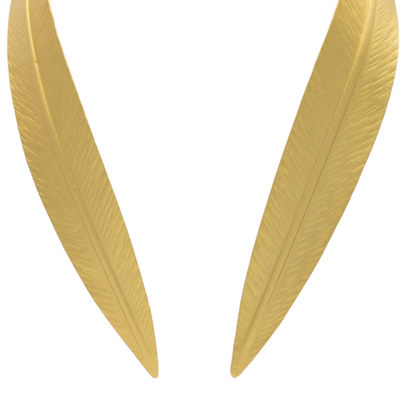 Gold statement leaf necklace