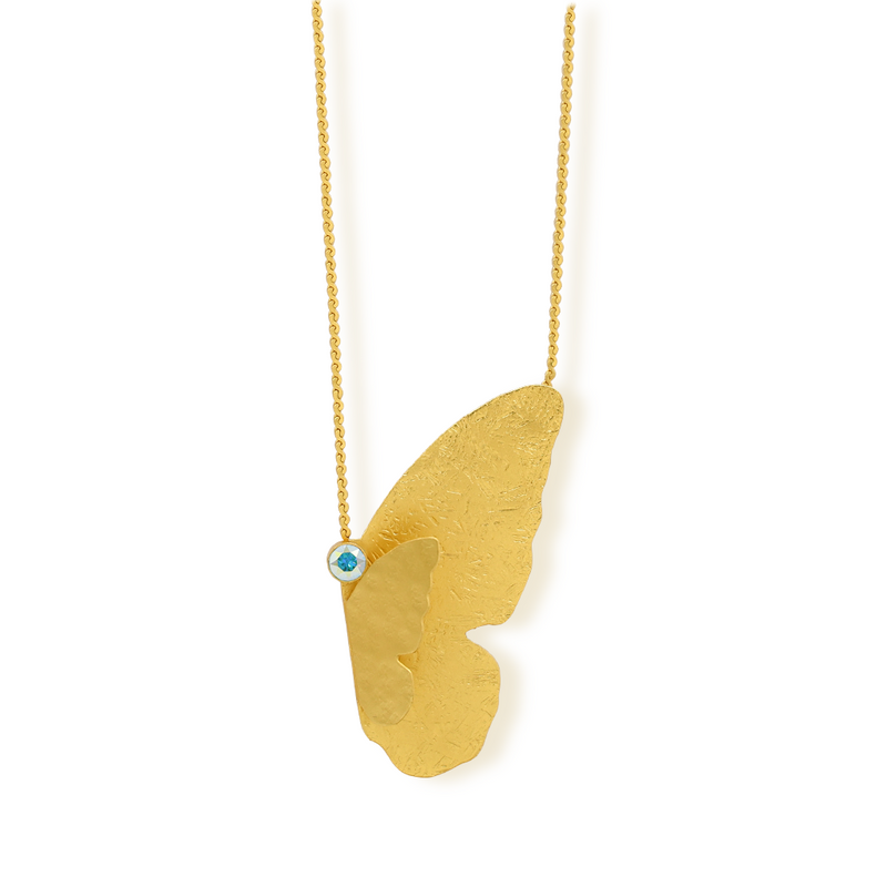 mariposa butterfly necklace aurora gold
