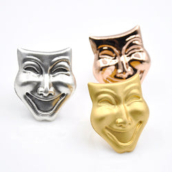Comedy mask statement ring