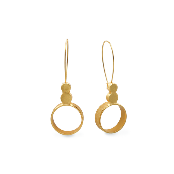 Gold dangle drop earrings