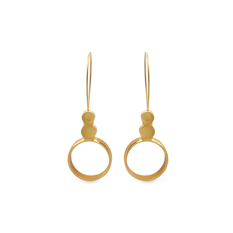 Gold dangle drop earrings