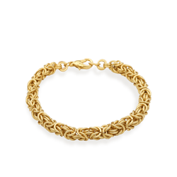 gold mix braid chain bracelet