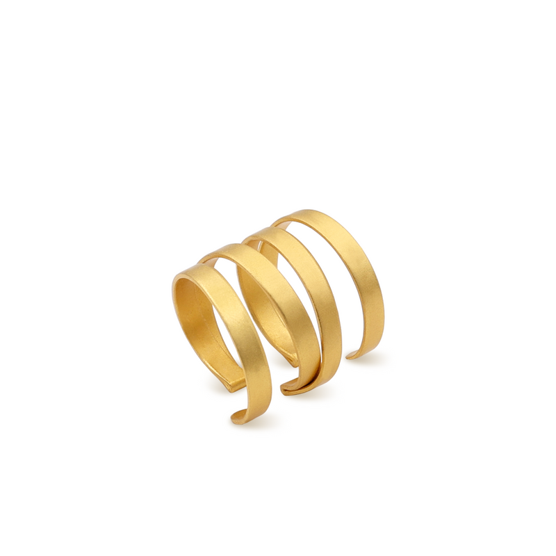 multi band gold large ring