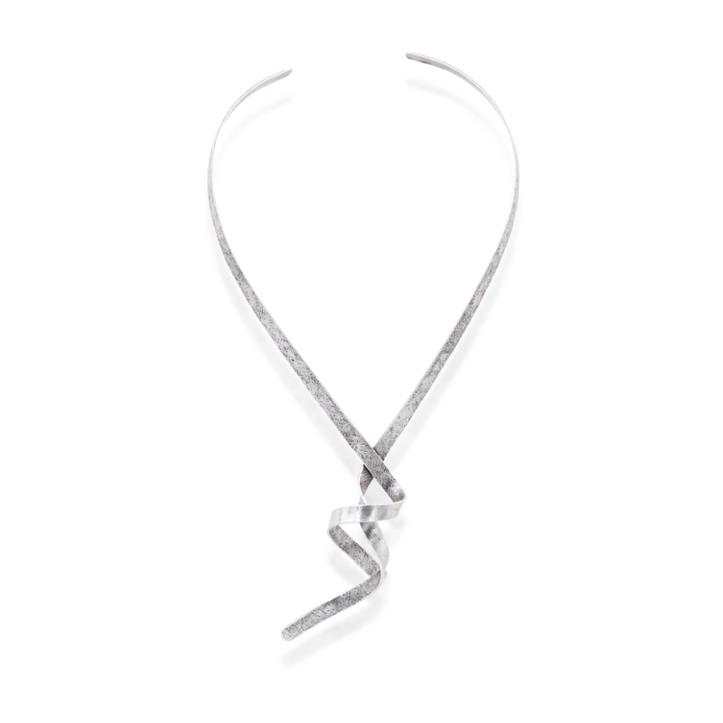 silver flawless y shape necklace